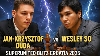 Download Lagu Jan-Krzysztof Duda vs Wesley So | SuperUnited Blitz Croatia 2025 | Creative Battle in the Zukertort! MP3