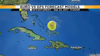 Maria-GFS and EURO run as of 9/17/17 6pm