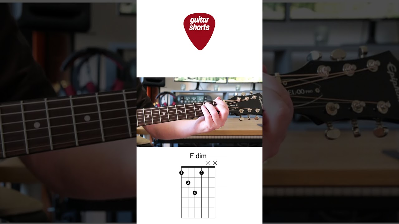 Guitar for beginners. Fdim Chord. #shorts - YouTube