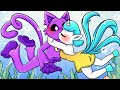 Ninetailed fox girl craftycorn kiss with catnap  poppy playtime chapter 3 animation