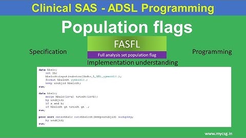 Clinical SAS: ADSL - FASFL - derivation of Full Analysis Set Population Flag