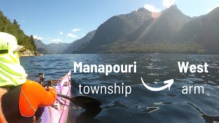 Crossing lake Manapouri, Kayaking Doubtful sound day 1. @theVoyage