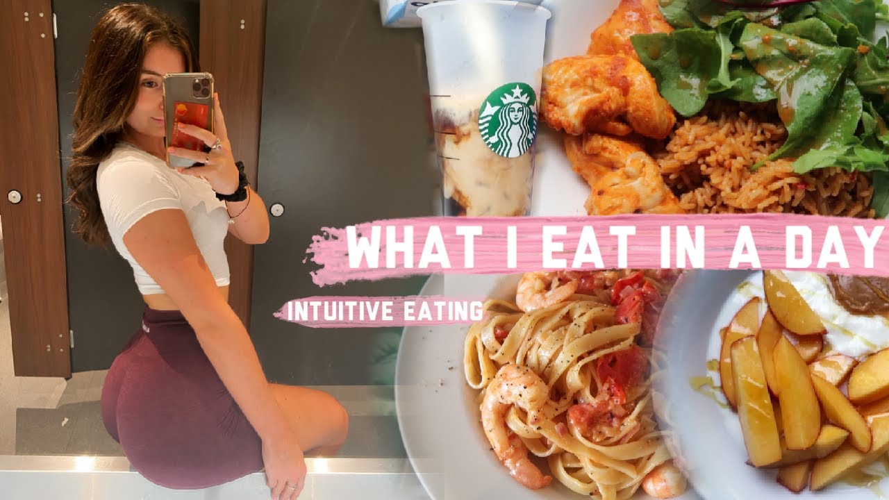 WHAT I EAT IN A DAY TO BUILD MUSCLE | Intuitive Eating - YouTube