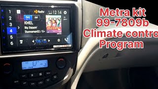 Metra kit 99-7809b need to program after installed or battery disconnect