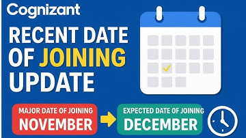 Cognizant November doj and excepted December DOJ dates - Explained !