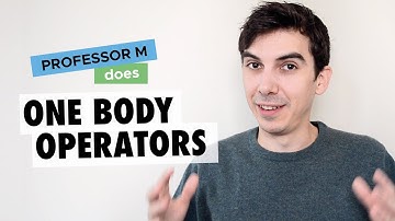 One body operators in second quantization