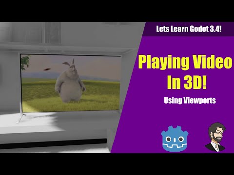 Playing Videos In 3D! How to make a TV in Godot! | Lets Learn Godot 3.4