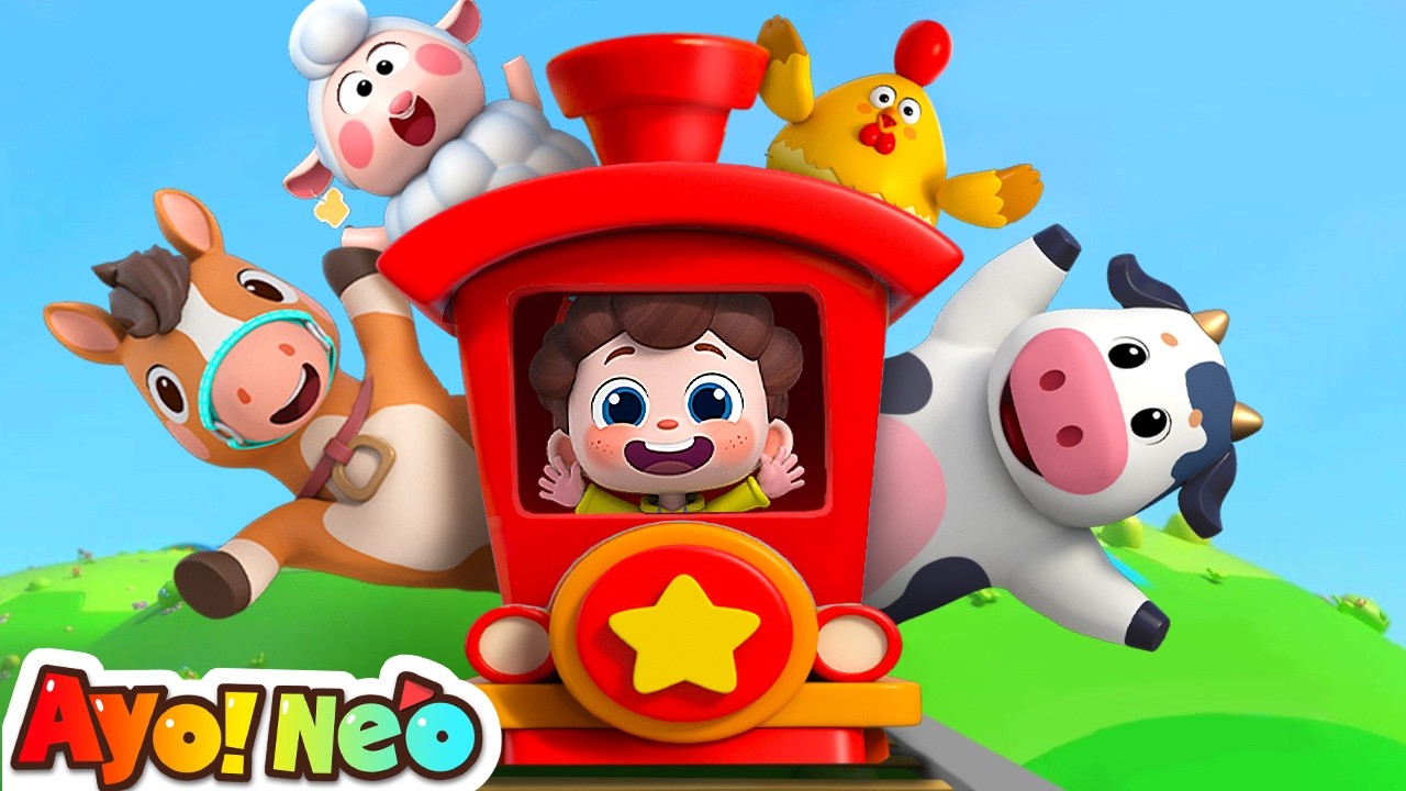 Kereta Hewan di Peternakan 🚂🐄 | Lagu Hewan | Lagu Anak-anak | Ayo！Neo | Yes！Neo Bahasa Indonesia