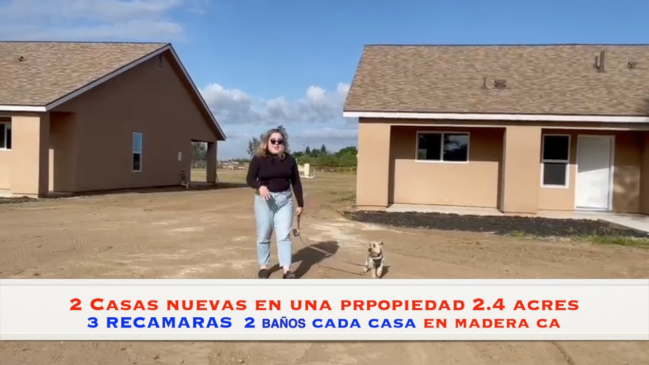 De venta 2 Casas Nuevas con 3 recamaras 2 baños c/u en una propiedad en