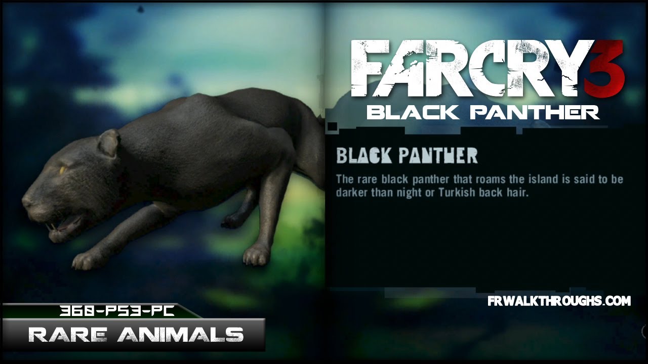 Far Cry 3 Hunting Rare Animals Black Panther Youtube