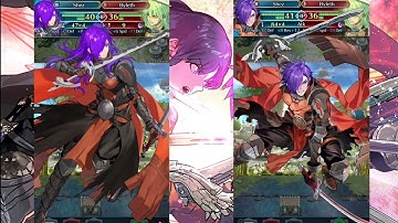 Both versions of Legendary Shez final blow animation - Fire Emblem Heroes