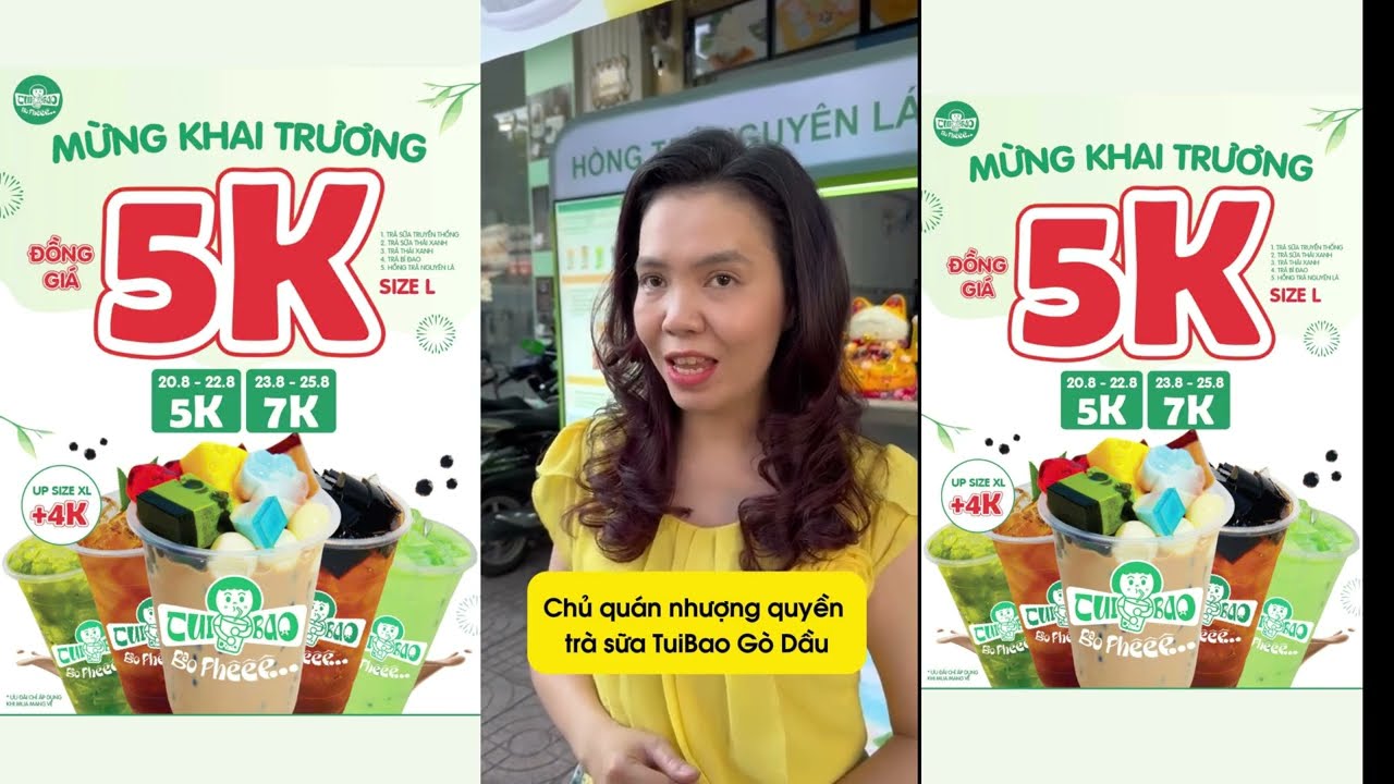 Chi phí và vốn đầu tư nhượng quyền trà sữa