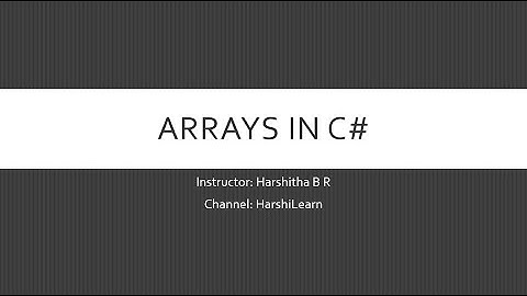 Part 8 - C# Tutorial: Mastering Arrays in C#