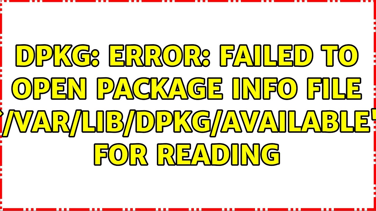 Error processing package