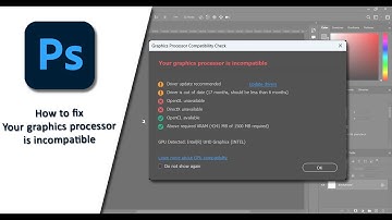 Adobe Photoshop || How to fix your graphics processor is incompatible
