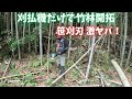 刈払機だけで竹林開拓