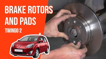 How to replace the front brake discs and pads Twingo mk2 🚗