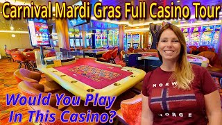 Carnival Mardi Gras Casino Tour - Full Walk Through - 4K!