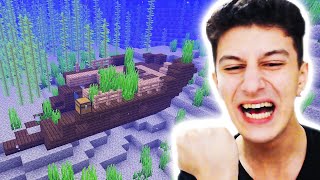 BATIK GEMİDE HAZİNE BULDUM 😱 Minecraft 45