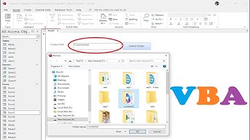 VBA code How to get path for selected folder in Forms Microsoft Access VBA