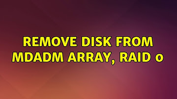 Ubuntu: Remove disk from mdadm array, Raid 0