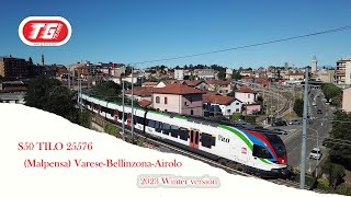 S50 TILO 25576 Varese-Bellinzona-Airolo 2023 winter version HD