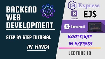 How to use Bootstrap in Express | Backend Web Development #18