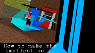 How To Make The Smallest Helicopter Roblox Plane Crazy Youtube - plane crazy roblox tutorial easy helicopter