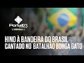 Hino à Bandeira do Brasil cantado pela tropa do Exército em Pindamonhangaba