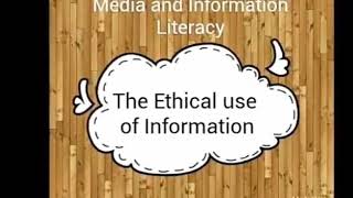Ethical Use of Information