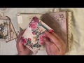 Letters to Rose Fabric cover shabby vintage journal Nectars Creations