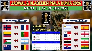 Jadwal Lengkap Piala Dunia 2026 Live TVRI ~ NORWEGIA vs PRANCIS ~ COLOMBIA vs PORTUGAL ~ PD 2026