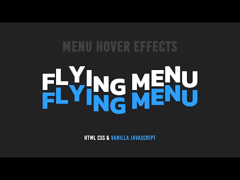 Javascript Menu Hover Effects | Html CSS