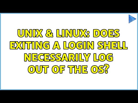 Unix & Linux: Does exiting a login shell necessarily log out of the OS?