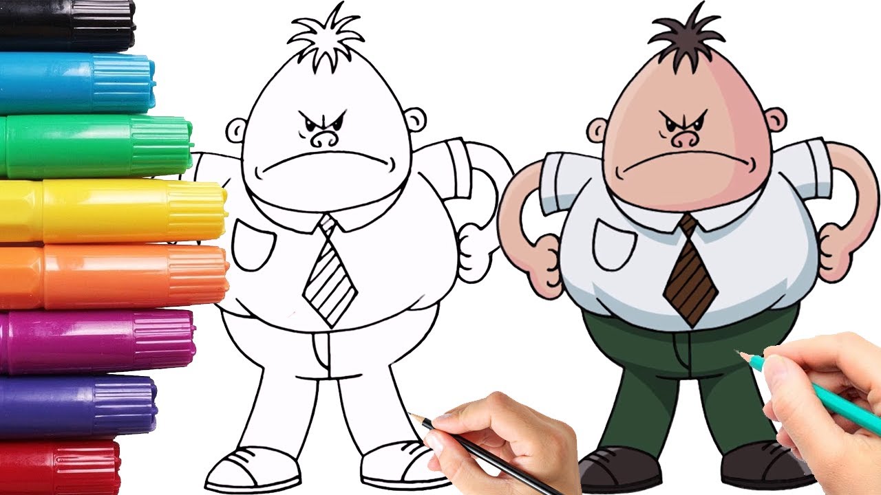 How to Draw Mr.Krupp | Captain Underpants - YouTube