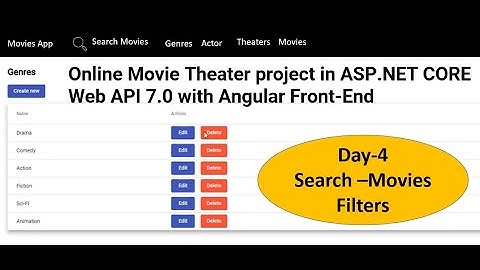 Online Movie Theater project in ASP.NET CORE Web API 7.0 with Angular Front-End | Day-4