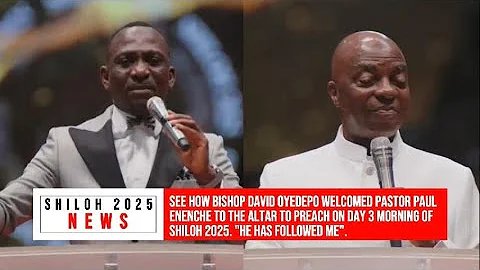 SEE HOW BISHOP DAVID OYEDEPO WELCOMED PASTOR PAUL ENENCHE TO THE ALTAR TO PREACH AT SHILOH 2025.
