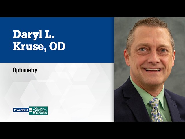 Watch Dr. Daryl Kruse, optometrist on YouTube.