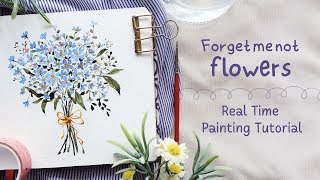 Beginner friendly floral bouquet: Real Time Painting Tutorial