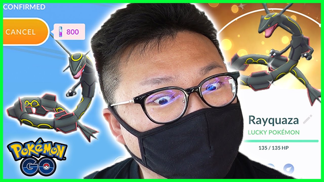 Shiny Rayquaza in Pokemon GO  Pokemon go, Shiny pokemon