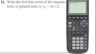 Using Ti83 to find Sequences and summations