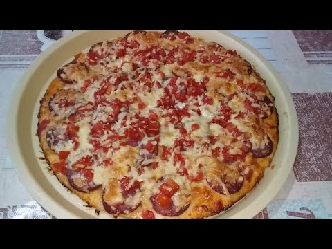 ПИЦЦА ЗА 10 МИНУТ, РАЗМЕРОМ 32 СМ ! БЫСТРО, ПРОСТО, ВКУСНО !