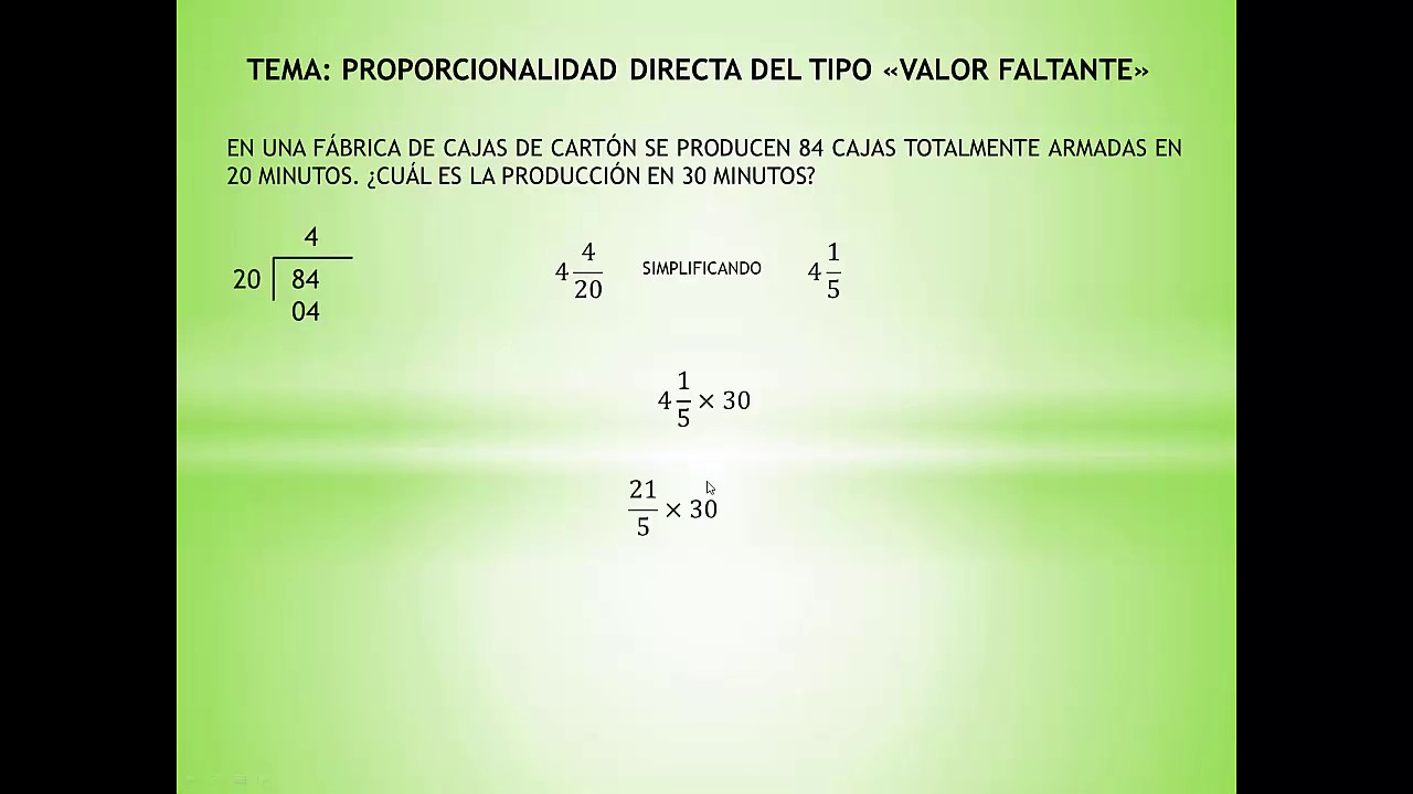 PROPORCIONALIDAD DIRECTA DEL TIPO VALOR FALTANTE - YouTube