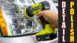 RYOBI PBF102 One+ 18V Detail Polisher Review [How To POLISH HEADLIGHTS]