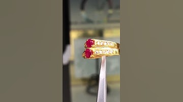 Nhẫn cưới lên vàng 10k đá chủ ruby cắt fx Lên vàng hết khoảng 9ph80     Giá xtriệu