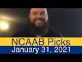 NCAAB Picks (1-25-21) College Basketball Predictions ...