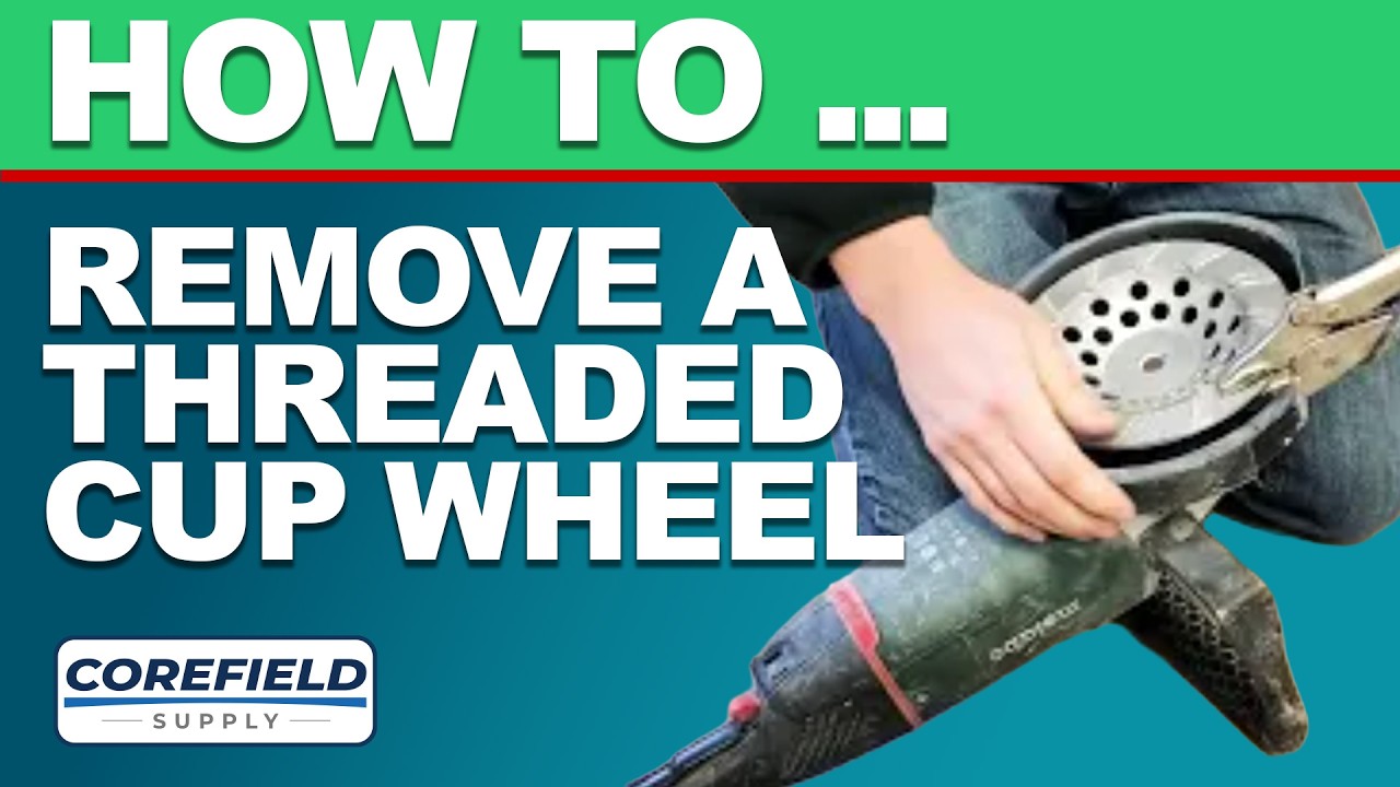 How to remove a threaded cup wheel off 