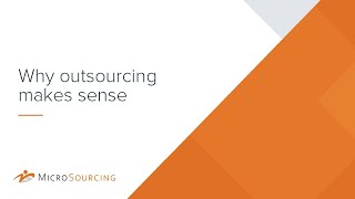 Why outsourcing makes sense