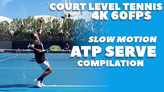Court Level ATP Serve Compilation 2023 | Slow Motion (4K 60FPS)