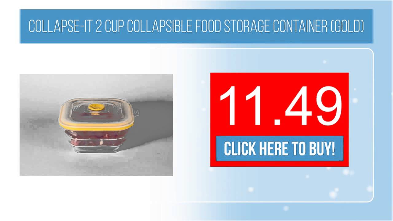 Collapse-it 2 Cup Collapsible Food Storage Container (Gold)